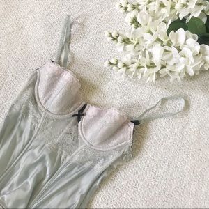 Victoria’s Secret Pink and Blue Gartered Corset